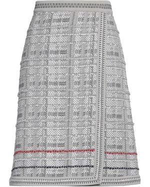 Thom Browne Midi Skirt Cotton, Viscose, Polyamide, Polyester - Gray