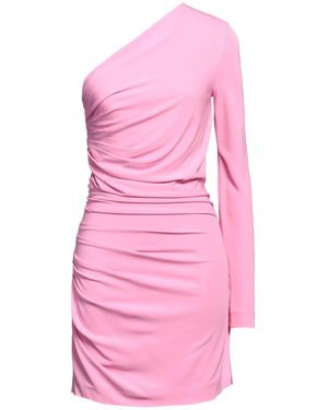open lace back dress Fuchsia Tulle V-Neck Maxi Dress With Slits