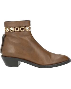 See By Chloé Khaki Ankle Boots Leather - Brown