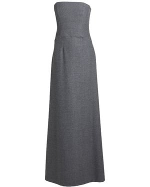 Alberta Ferretti Charcoal Maxi Dress Wool, Elastane, Polyamide - Grey