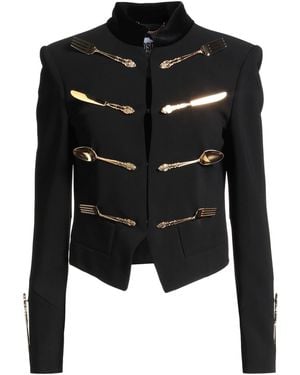 Moschino Blazer Viscose, Elastane, Cotton - Black