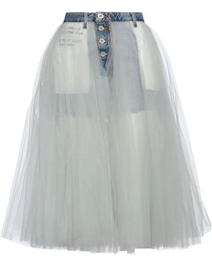 Unravel Project Midi Skirt - Grey