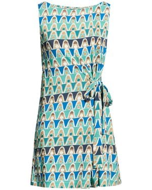 Maliparmi Mini Dress Viscose, Elastane - Blue