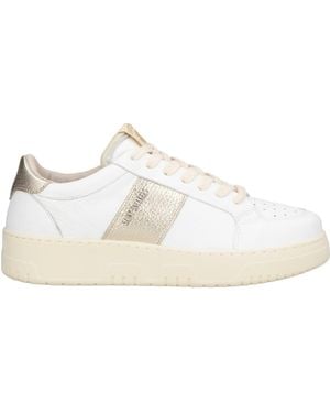 SAINT SNEAKERS Metallic Pebbled Leather Flatform Sneakers - White