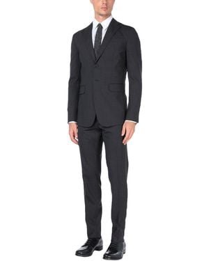DSquared² Charcoal Suit Virgin Wool, Elastane - Blue