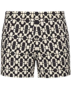 Moncler Ivory Shorts & Bermuda Shorts Cotton - Black