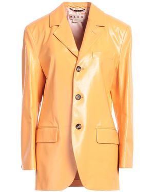 Marni Apricot Blazer Lambskin, Cow Leather - Orange