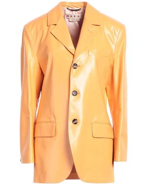 Marni Apricot Blazer Lambskin, Cow Leather - Orange