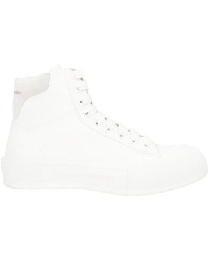 McQueen Trainers Leather, Textile Fibres - White