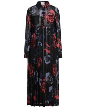 Ferragamo Maxi Dress Virgin Wool, Polyamide - Black