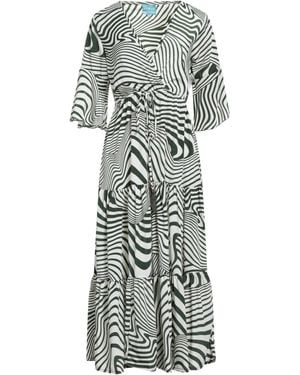 ICONIQUE Midi Dress Polysilk - Gray