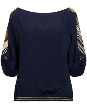 Patrizia Pepe Top Viscose, Metal Fiber, Elastane - Blue