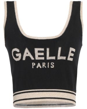 Gaelle Paris Top Cotton, Viscose, Metallic Fiber, Polyamide - Black