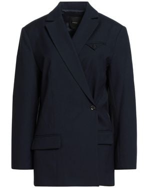 Pinko Midnight Blazer Wool, Cotton - Blue
