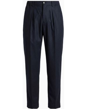 BE ABLE Midnight Trousers Virgin Wool, Polyamide, Cashmere - Blue