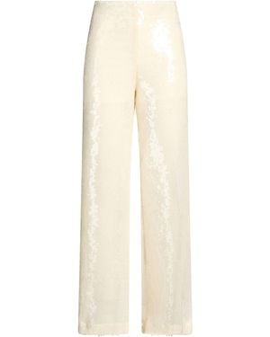 Haveone Cream Pants Polyester, Elastic Fibers - White