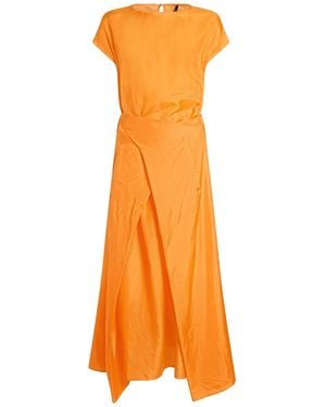 Pierantonio Gaspari Maxi Dress Silk - Orange