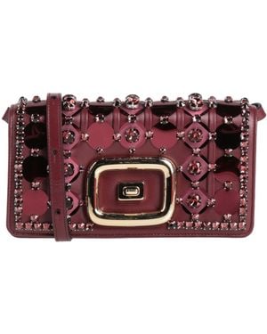 Roger Vivier Burgundy Cross-Body Bag Leather - Red