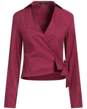 Hanita Garnet Top Cotton, Nylon, Elastane - Red