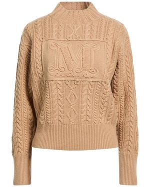 Max Mara Turtleneck Wool, Cashmere - Natural