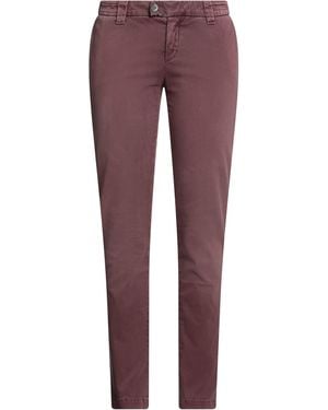 Jacob Cohen Burgundy Pants Cotton, Elastane - Purple