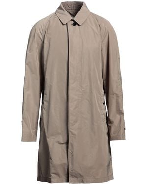Burberry Sand Overcoat & Trench Coat Polyester - Natural