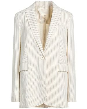 Circolo 1901 Ivory Blazer Cotton, Elastane - White