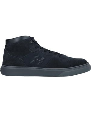 Hogan Midnight Sneakers Textile Fibers, Soft Leather - Blue