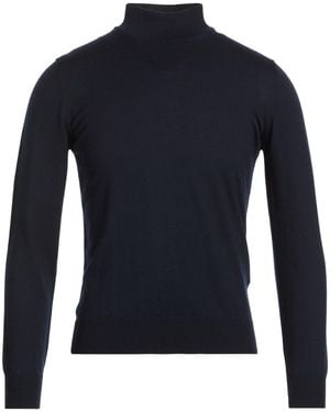 Gran Sasso Midnight Turtleneck Virgin Wool - Blue