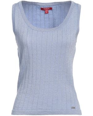 Guess Sweater Viscose, Polyester, Polyamide, Metallic Fiber - Blue