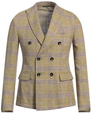 Daniele Alessandrini Blazer Polyester, Linen - Green