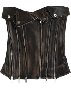 Dion Lee Top Leather - Black