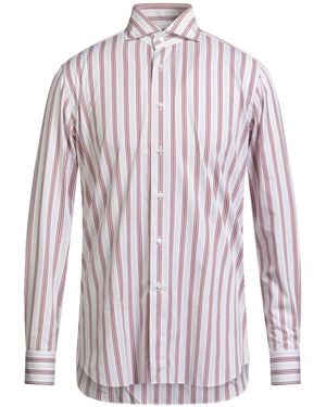 Xacus Burgundy Shirt Cotton - White