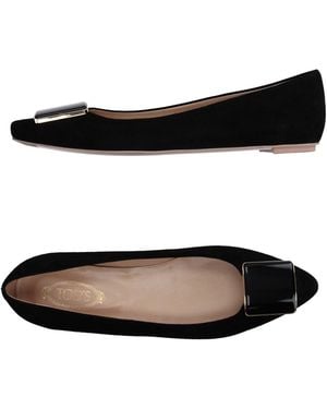Tod's Ballet Flats Soft Leather - Black