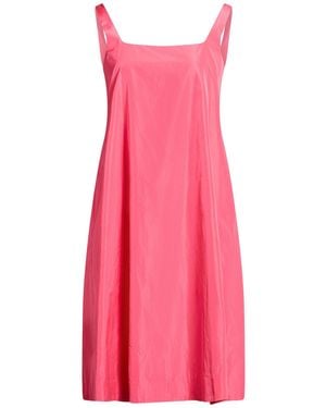 Douuod Fuchsia Midi Dress Polyester - Pink