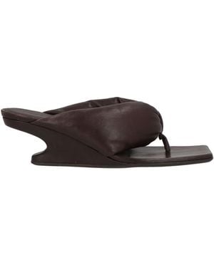 Rick Owens Thong Sandal Leather - Brown