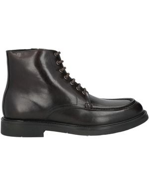 Pollini Dark Ankle Boots Calfskin - Black