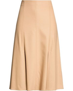 Agnona Midi Skirt Wool, Cashmere, Elastane - Natural