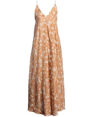 Alysi Sand Maxi Dress Silk - Natural