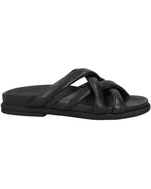 Malloni Sandals Leather - Black