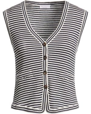 Brunello Cucinelli Cardigan Cashmere, Silk, Polyamide, Metallic Polyester - Grey