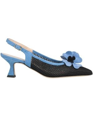 Status Azure Court Shoes Leather - Blue