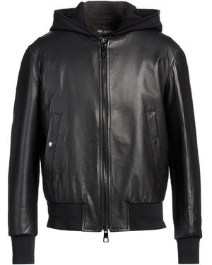 Neil Barrett Jacket Lambskin, Viscose, Polyamide, Elastane - Black