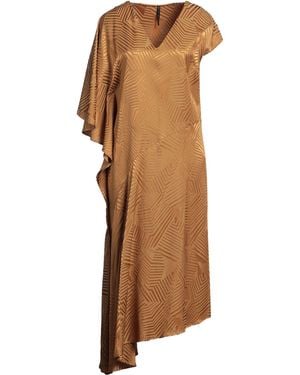 Manila Grace Midi Dress - Brown