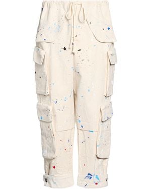 Greg Lauren Ivory Pants Cotton - Natural