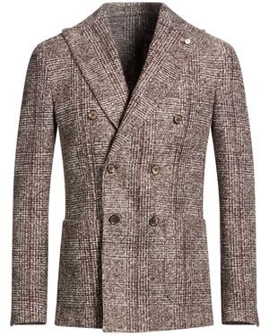 L.B.M. 1911 Blazer Cotton, Acrylic, Polyester, Virgin Wool - Brown