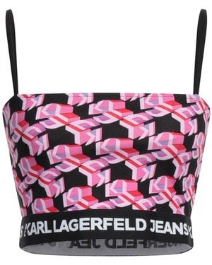 KARL LAGERFELD Top Viscose, Polyamide, Elastane - Pink