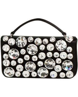 Moschino Clutch Textile Fibers - Black
