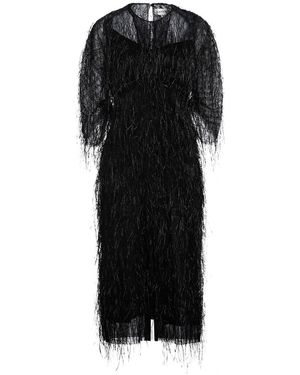 Lanvin Midi Dress Viscose, Silk, Polyester - Black