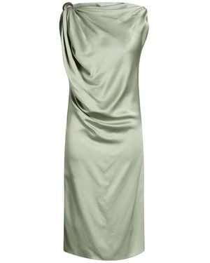 self portrait green fine lace dress Draped S/Less Dress main image 0